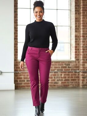 JCPenny  Wine Colored Crop Pants..23.5" waist